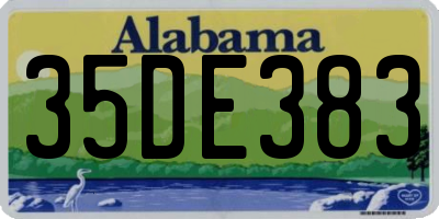 AL license plate 35DE383