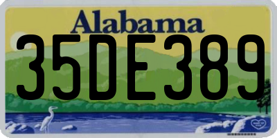 AL license plate 35DE389