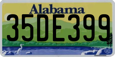 AL license plate 35DE399