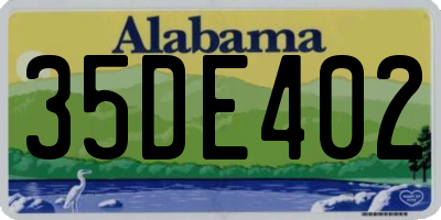 AL license plate 35DE402