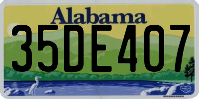 AL license plate 35DE407