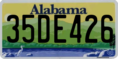 AL license plate 35DE426