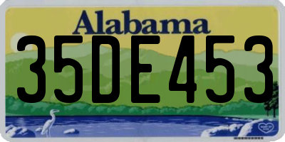 AL license plate 35DE453