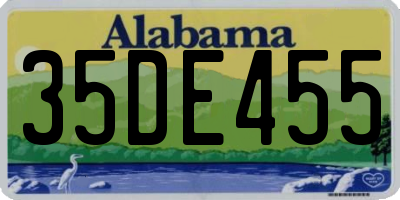 AL license plate 35DE455