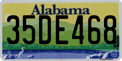 AL license plate 35DE468