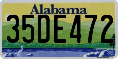 AL license plate 35DE472