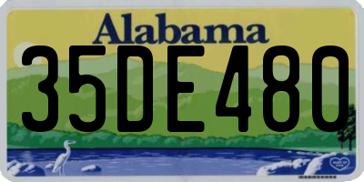 AL license plate 35DE480