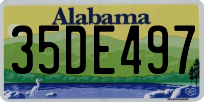 AL license plate 35DE497