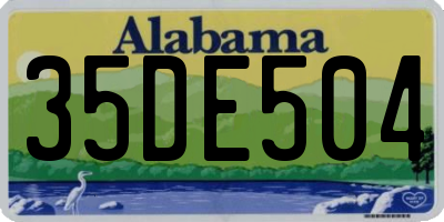AL license plate 35DE504