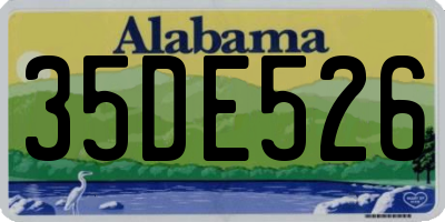 AL license plate 35DE526