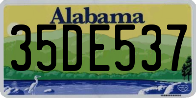 AL license plate 35DE537