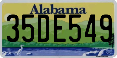 AL license plate 35DE549