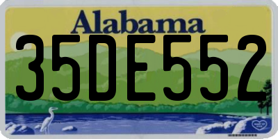 AL license plate 35DE552