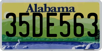AL license plate 35DE563