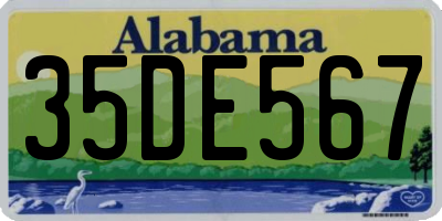 AL license plate 35DE567