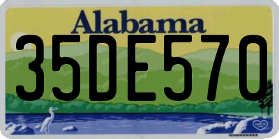 AL license plate 35DE570