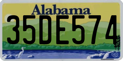 AL license plate 35DE574