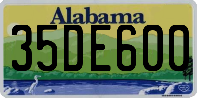 AL license plate 35DE600