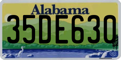 AL license plate 35DE630