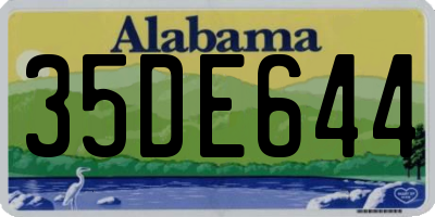 AL license plate 35DE644