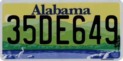 AL license plate 35DE649