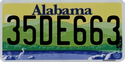AL license plate 35DE663