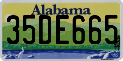 AL license plate 35DE665
