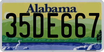 AL license plate 35DE667