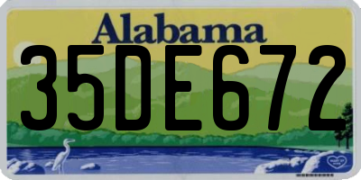 AL license plate 35DE672
