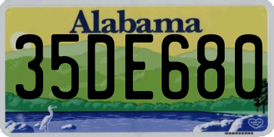 AL license plate 35DE680
