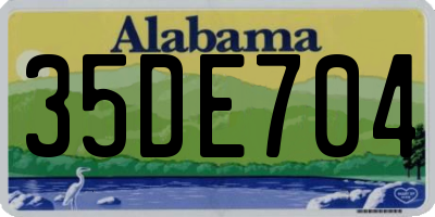 AL license plate 35DE704