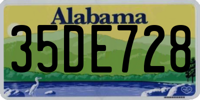 AL license plate 35DE728