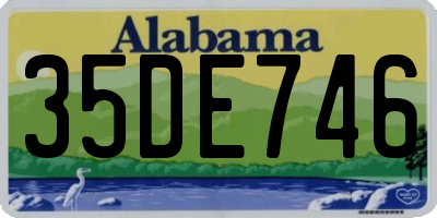 AL license plate 35DE746