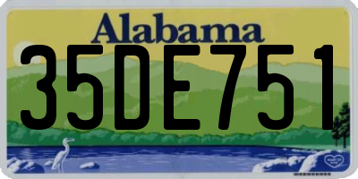 AL license plate 35DE751