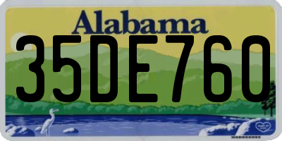 AL license plate 35DE760