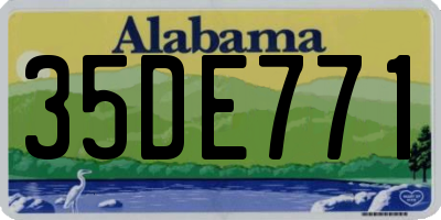 AL license plate 35DE771