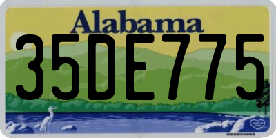AL license plate 35DE775