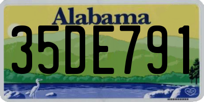 AL license plate 35DE791