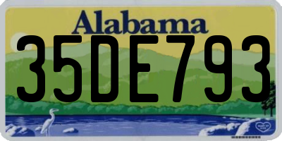 AL license plate 35DE793