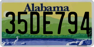 AL license plate 35DE794