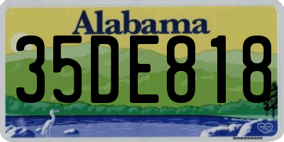 AL license plate 35DE818