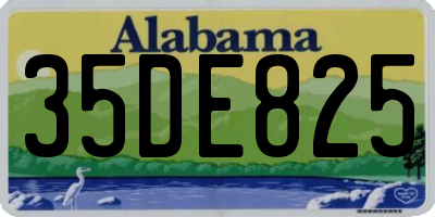 AL license plate 35DE825