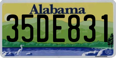 AL license plate 35DE831