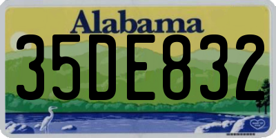 AL license plate 35DE832