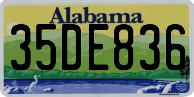 AL license plate 35DE836