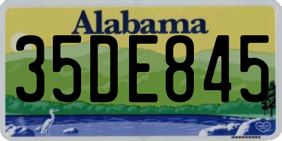 AL license plate 35DE845