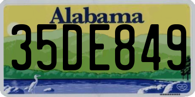 AL license plate 35DE849
