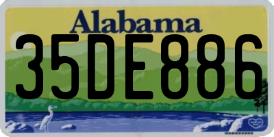 AL license plate 35DE886