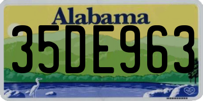AL license plate 35DE963