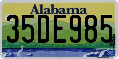 AL license plate 35DE985